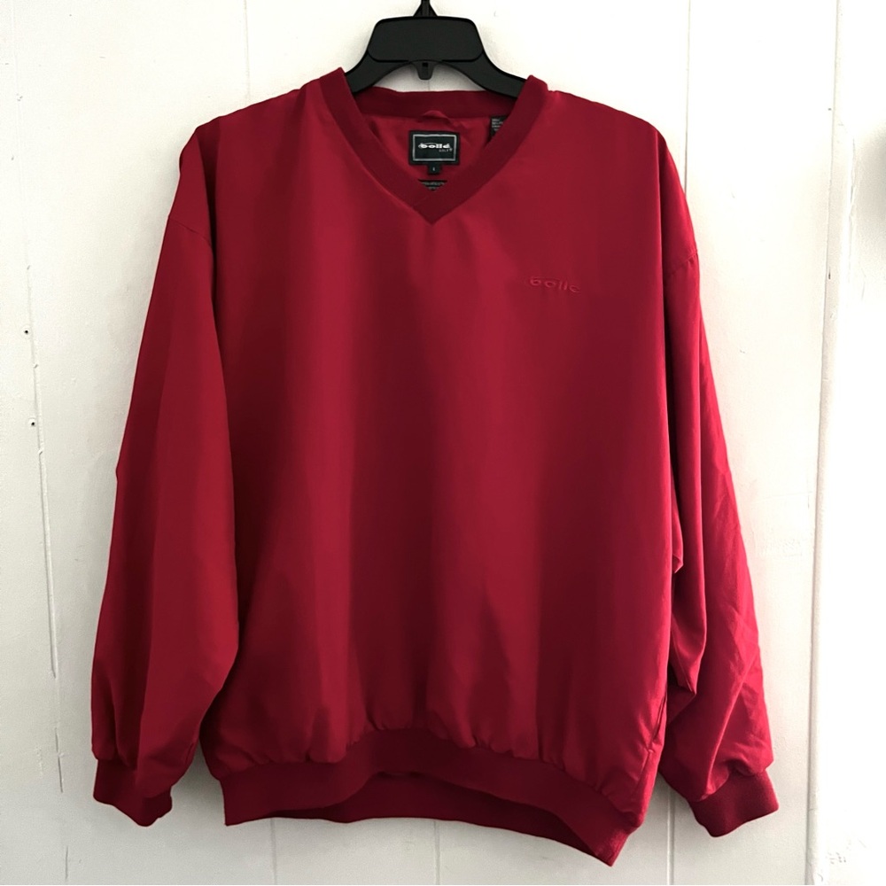 Bolle Golf Pullover Red Sweatshirt V Neck Water And Wind Resistant Lined Men’s L